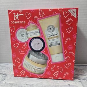 New Unopened it Cosmetics Confidence Boosting Routine Anti-aging Travel 4 pc set